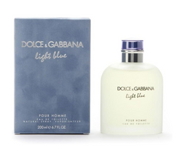 Dolce and Gabbana Light Blue Perfume for Men, 200 ML EDT Spray, Multicolored