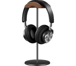 QinCoon Walnut Wood and Aluminum Headset Stand (Black)