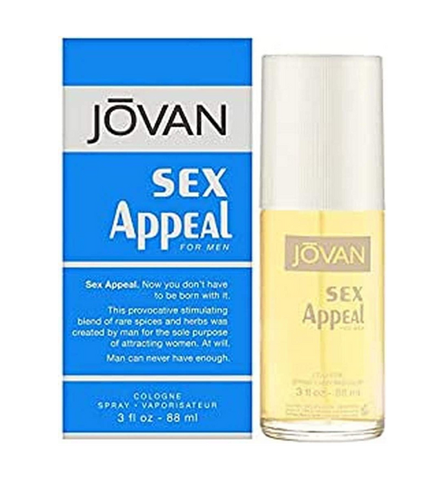 Jovan Sex Appeal Eau De Cologne for Men, 88 ML