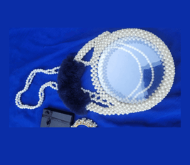 Noor's Handmade White Beaded Pearl HandBag