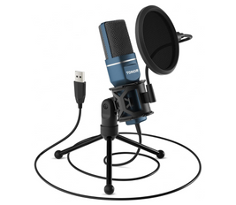 TONOR USB Cardioid Condenser Microphone for PC Microphone with Tripod and Anti-Pop Filter for Voice Recording and Musical, Podcasting, Streaming, Gaming for Windows Laptop