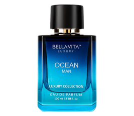 BellaVita Luxury Ocean Aquatic Eau De Parfum for Men - Fresh Citrusy & Fragrance with Marine, Orchid & Musk | Long-Lasting Mens Perfume | Oceanic & Sea Vanilla Notes | Fragrance Gift for Men, 100ml