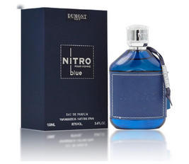 Dumont NITRO BLUE  3.4oz  Eau De Parfum  Men’s Perfume with Fruity, Floral, Woody & Masculine Fragrance  Long Lasting Cologne Mist & Body Spray  for Him