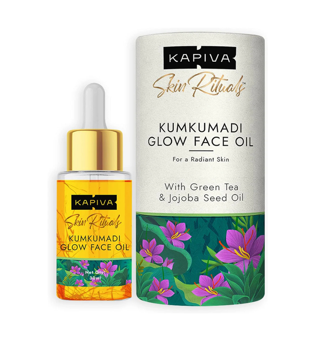 Kapiva Kumkumadi Glow Face Oil (30 ml) | For Glowing Skin | Helps Reduce Dark Spots & Pigmentation | Kumkumadi Tailam