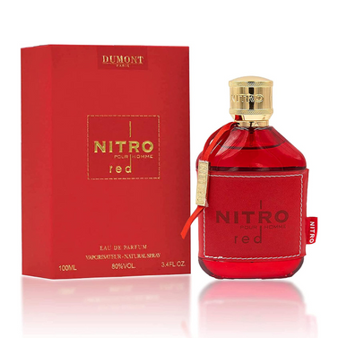 Dumont Men's Fragrance with Long Lasting Perfume Fruit, Woody, Floral Body Spray for Men, Cologne with Masculine Scent Body Spray, NITRO RED Eau De Perfum 3.4 oz