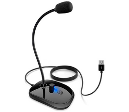 USB Microphone for Computer, PC Microphone with Rotary Knob Volume Control and Mute Button, Plug and Play Mic, Professional Microphone for Youtube, PS4, Dictation, Recording, Conference Call, Skype