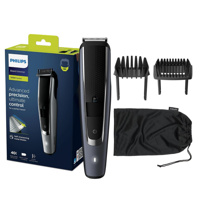 Philips Series 5000 Beard Trimmer, Gray, BT5502/13, 2 Years Warranty