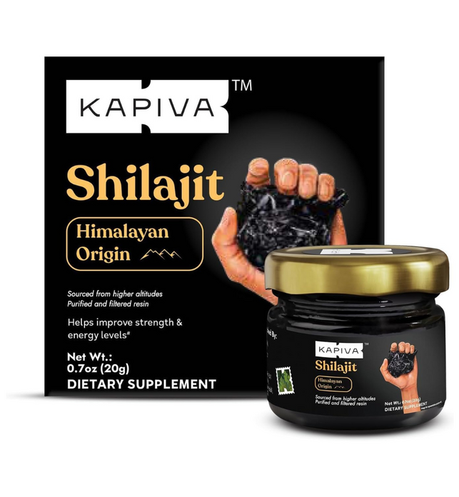 Kapiva Himalayan Shilajit/Shilajeet Resin 20g - Performance Booster for Endurance and Stamina - with Lab Report