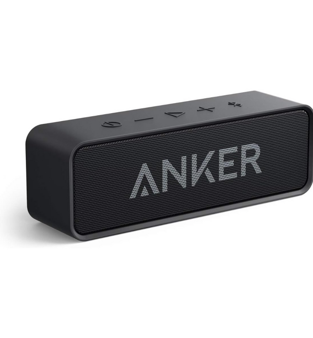 Upgraded, Anker Soundcore Bluetooth Speaker With IPX5 Waterproof, Stereo Sound, 24H Playtime, Portable Wireless Speaker