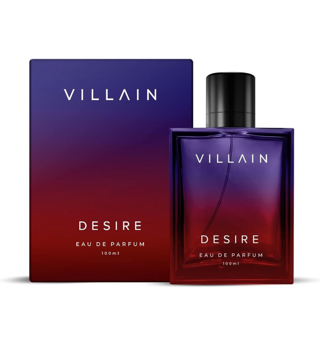 Villain Desire Perfume for Men, Eau De Parfum (EDP) 100ml, Premium Fragrance Perfume Spray with Vanilla, Amber, and Patchouli, Gift For Men, Super Sensual and Strong Men's Fragrance