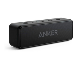 Anker Soundcore 2 Portable Bluetooth Speaker With Better Bass, 24-Hour Playtime, 66Ft Bluetooth Range, Ipx5 Water Resistance & Built-In Mic