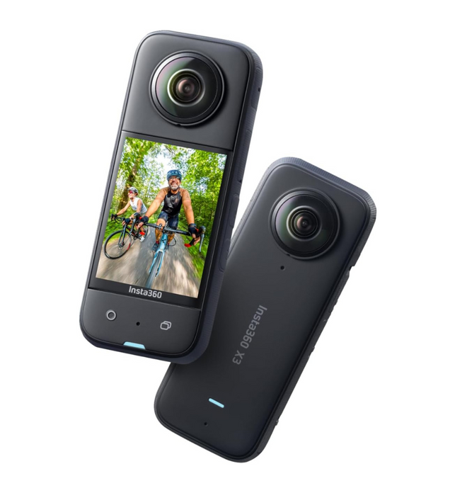 Product description

Insta360 X3 360 Degree Action Camera

About this item
Next generation version of the world's best selling 360 degree Action Camera with larger sensor, increased camera pixels, bigger battery, larger screen, faster WiFi and voice control
Large 1/2