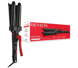 Revlon Wave Master Jumbo Waver (Three-Prong Jumbo Barrels, Tourmaline Ceramic Coating, 30 Heat Settings Up to 190°C) RVIR3056UKE