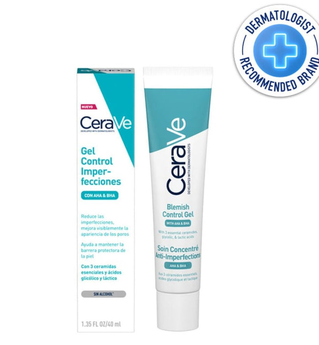 Cerave Blemish Control Gel Moisturiser With 2% Salicylic Acid & Niacinamide For Blemish-Prone Skin 40Ml