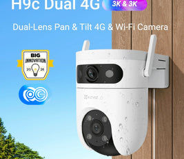 Ezviz H9c 3K & 3K Dual-Lens Pan & Tilt 4G & Wi-Fi Camera