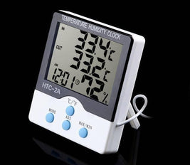 HTC-2A Digital Clock Temperature Hydrometer Thermometer