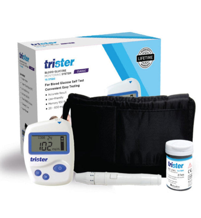 Trister Blood Glucose Monitoring System + 25 Test Strips Model-TS 375BG