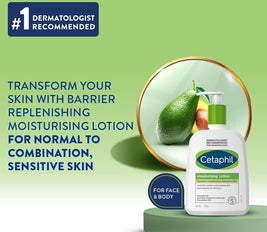 Cetaphil Moisturizing Lotion, Face & Body Moisturizer for Men & Women, Normal to Combination and Sensitive Skin, Unscented, 500ml