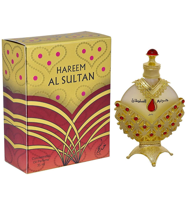 Khadlaj Perfumes Hareem Al Sultan Concentrated Perfume Oil Gold for Women, 35ML