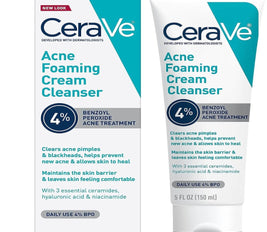 CeraVe Acne Foaming Cream Cleanser, 5 Fl Oz (Pack of 1)